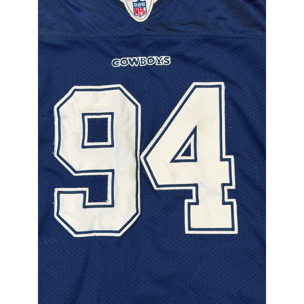 Reebok Dallas Cowboys DeMarcus Ware 94 NFL Jersey Navy Blue Mens Size 52 Large